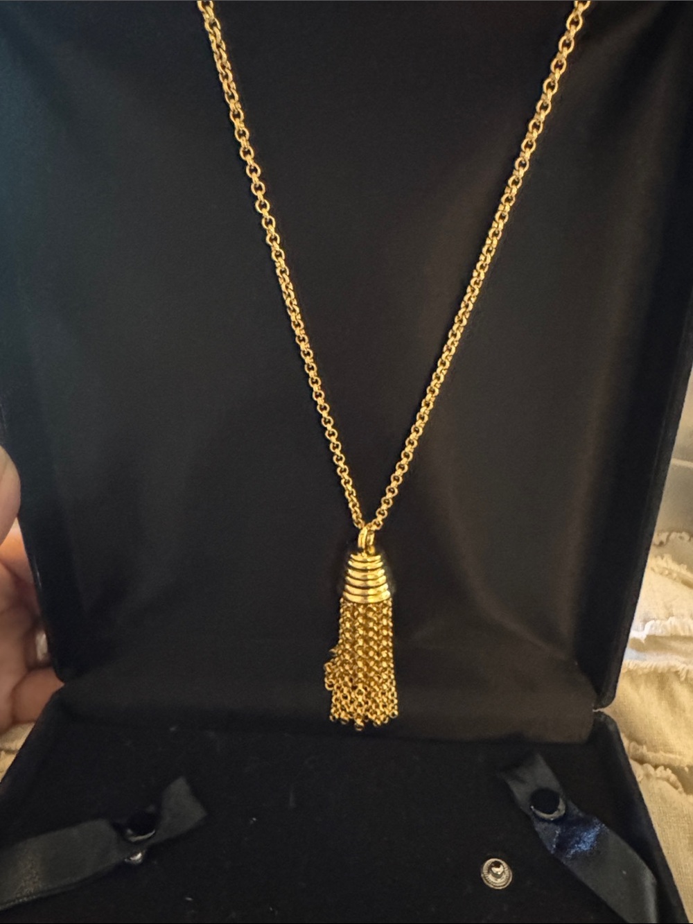 Joan Rivers Long 30 inch Goldplated Tassel Opera Necklace Unworn